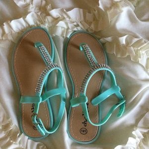 Turquoise Gemstones Kids Sandals
